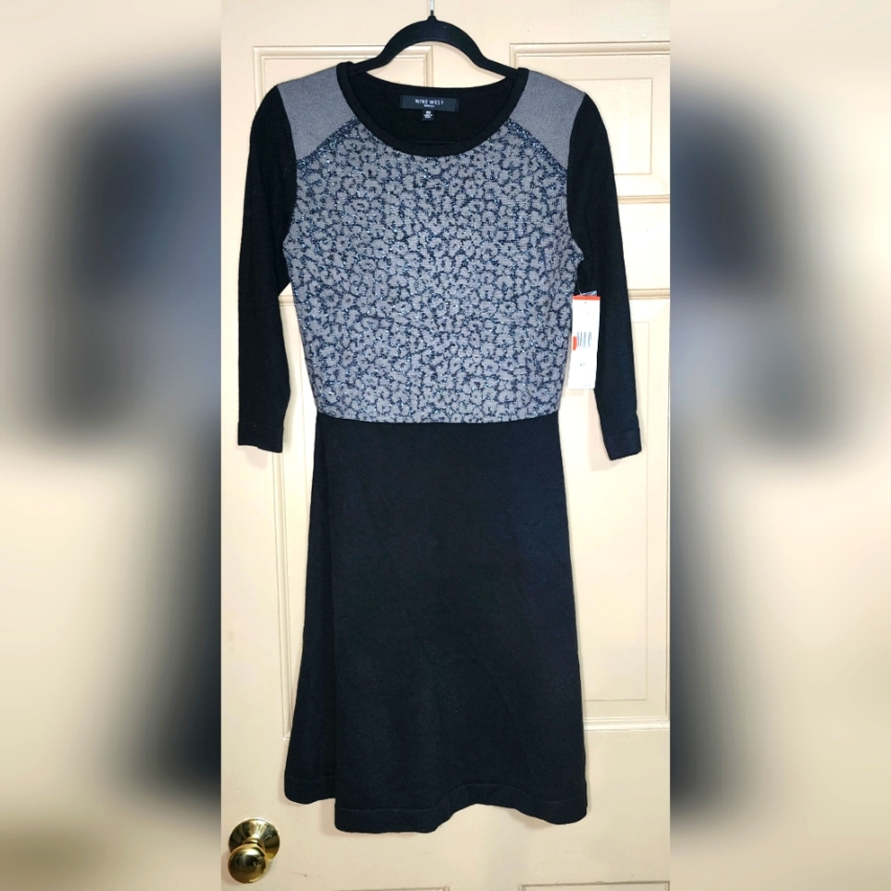 NWT Nine West black and silver with sparkles size Extra Small
